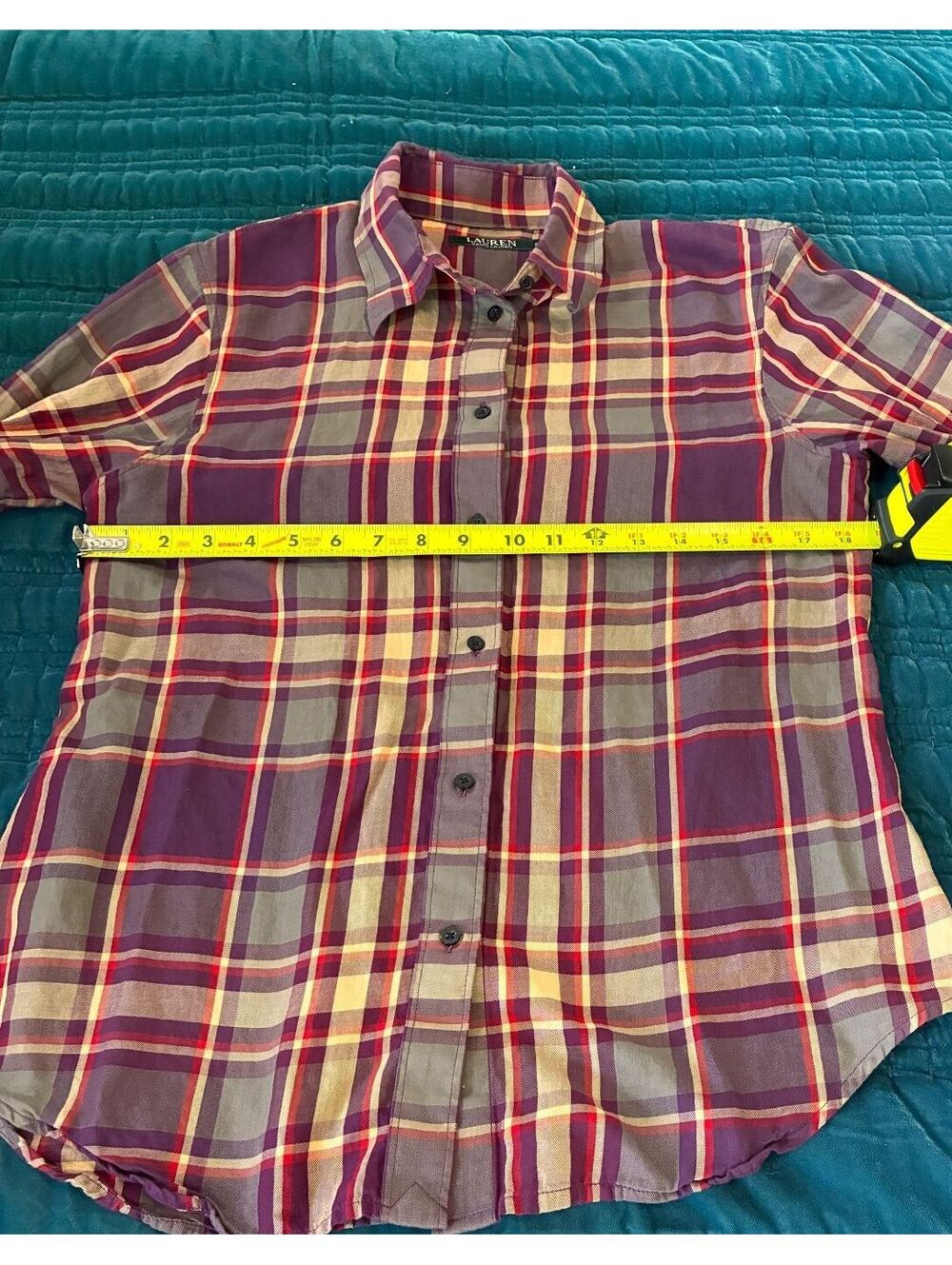 Lauren Ralph Lauren Women's Plaid Button-Up Shirt Size Small